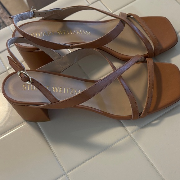 Stuart Weitzman Tan Strappy Sandals - Picture 5 of 5